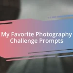 My Favorite Photography Challenge Prompts